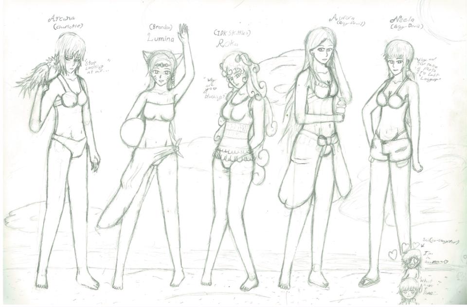 960x632 Rwby Oc Beach Party Commissions! By Grey Devil - Beach Party Sketch