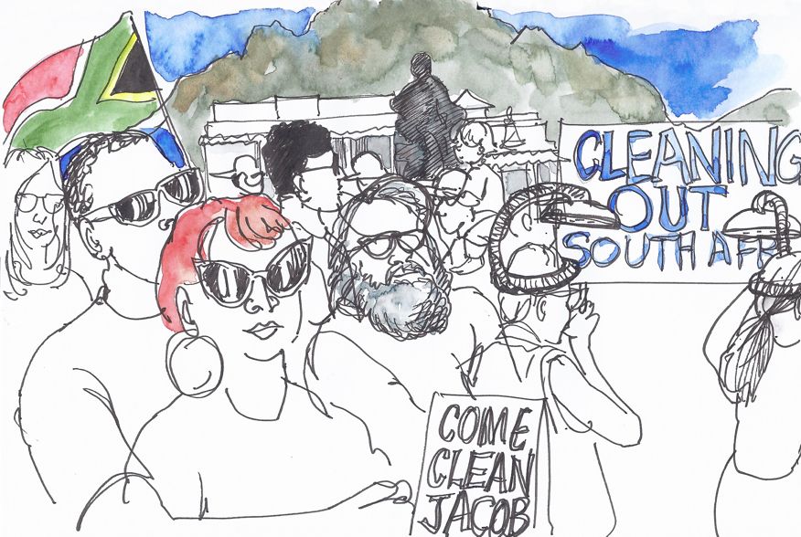 876x588 Urban Sketchers An Orderly Protest Travel Journals - Beach Party Sketch