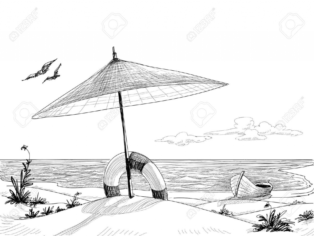 Pencil Drawing Beach Drawing Ideas How to Draw a Beach Sunglass