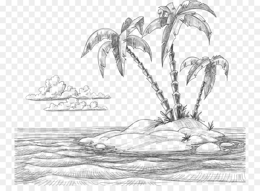 900x660 Drawing Beach Sketch - Beach Sketch