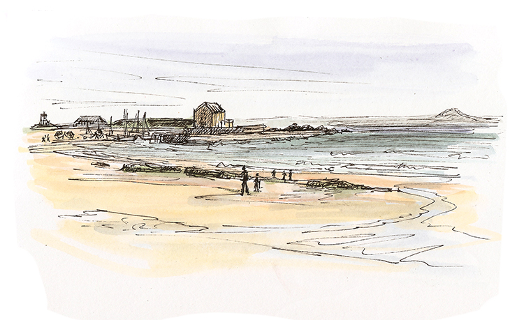 750x459 Edinburgh Sketcher Beach Sketching In Warmer Weather, - Beach Sketch