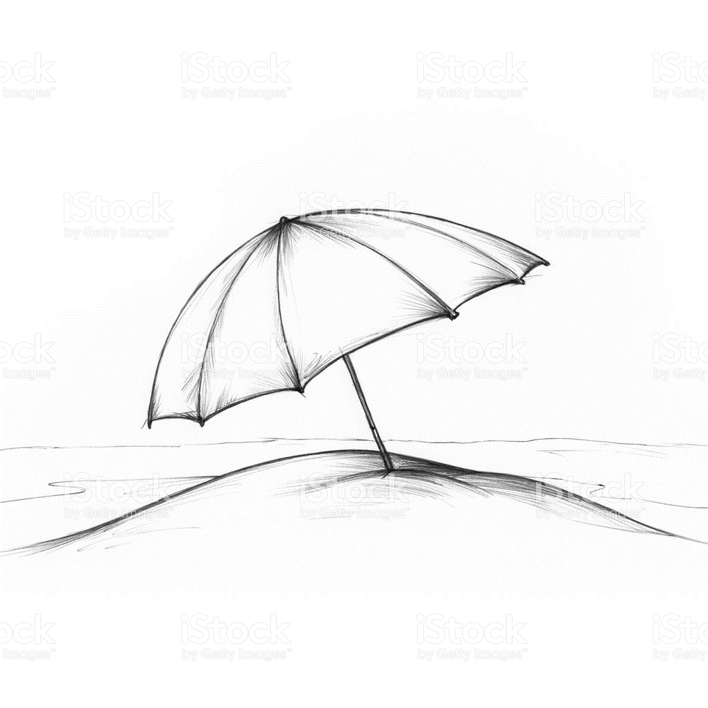 1024x1024 Drawn Beach Sketch - Beach Sketch Images