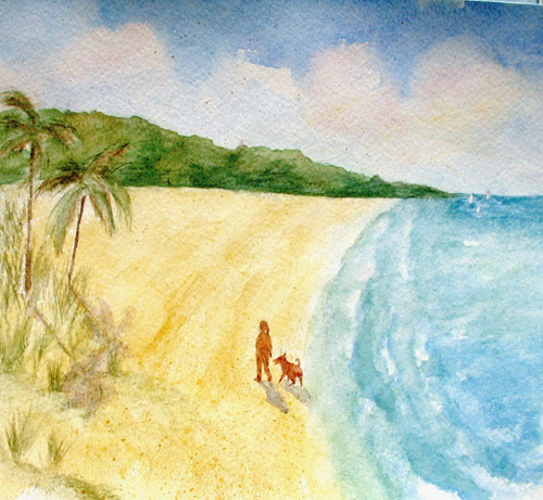 500x461 Ocean Beach Sketch This Is A Quick (Couple Of Hours - Beach Sketch Images