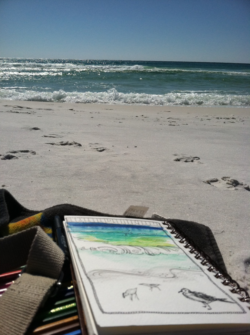 968x1296 Beach Sketching - Beach Sketch Images