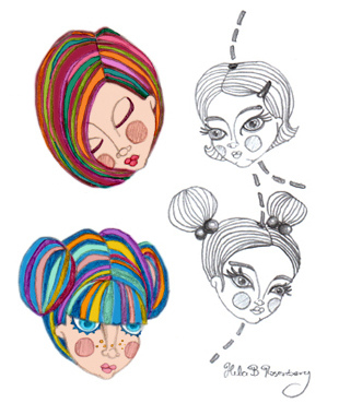 310x369 Doll Beads Sketch Hila Rosenberg - Beads Sketch