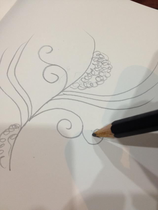 640x853 How To Design Beads On Your Dress - Beads Sketch