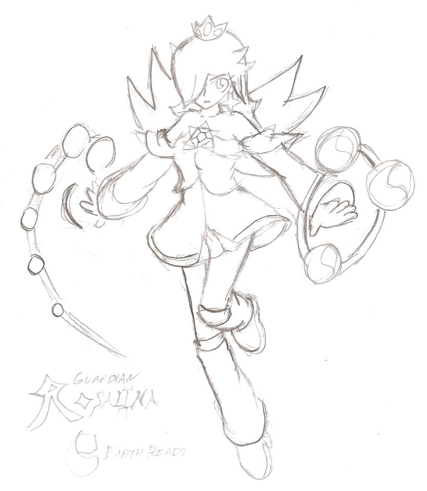 833x958 Rosalina Earth Beads Sketch By Xero J - Beads Sketch