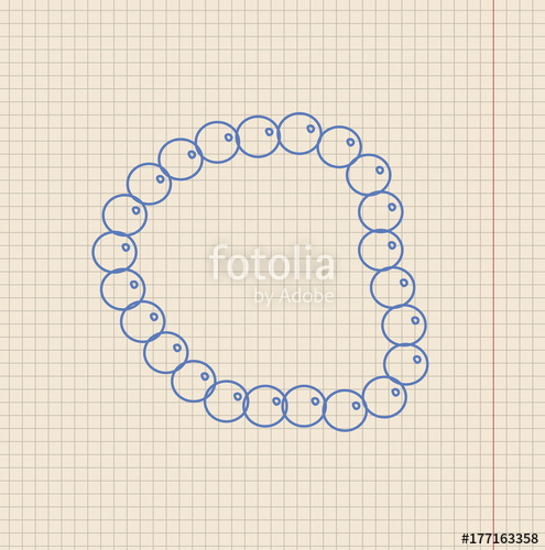 495x500 Vector Beads Sketch Stock Image And Royalty Free Vector Files On - Beads Sketch