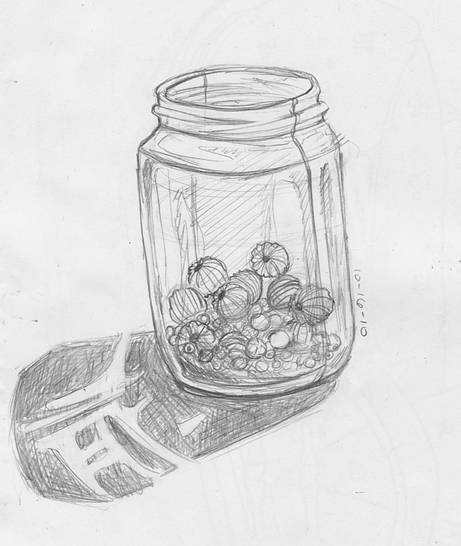 650x769 Beads In A Jar Sketch By Nikkidreamer - Beads Sketch