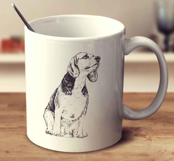 600x556 Beagle Sketch Mug - Beagle Dog Sketch