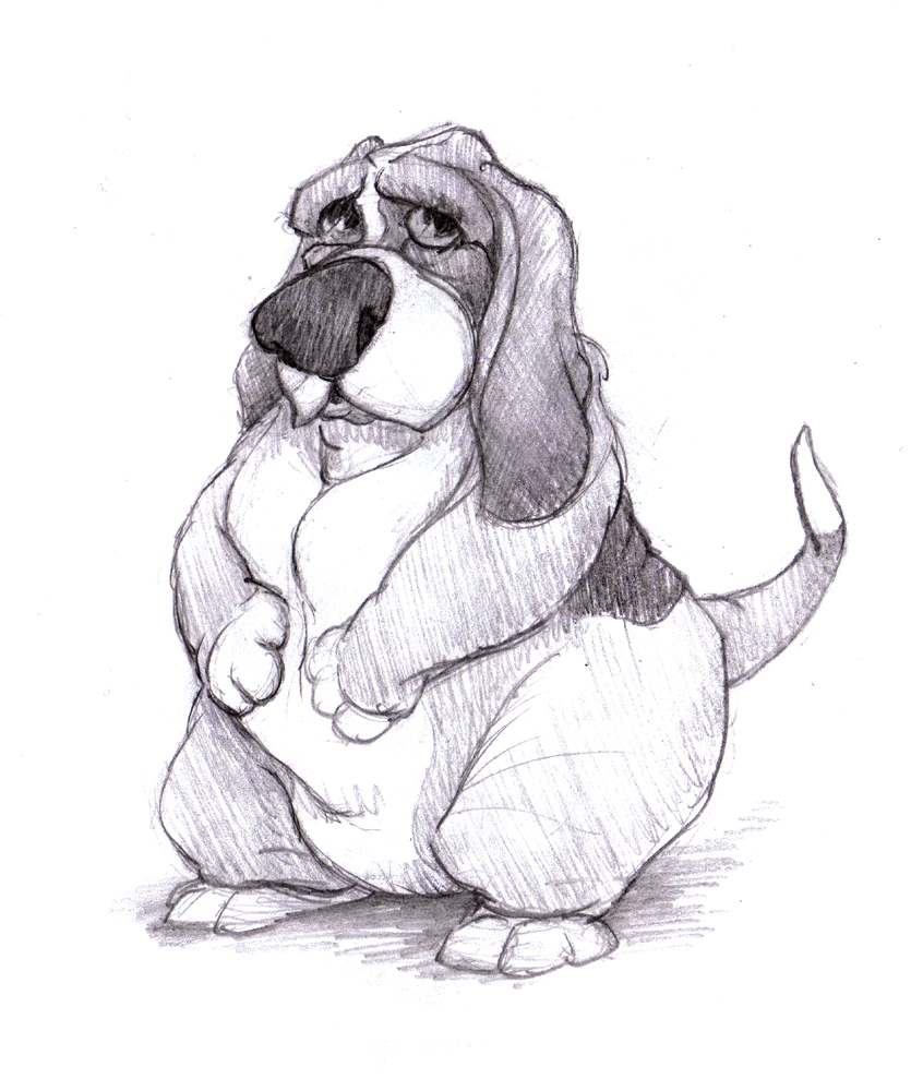 846x1000 Magellin . Blog A Very Fat Beagle - Beagle Sketch