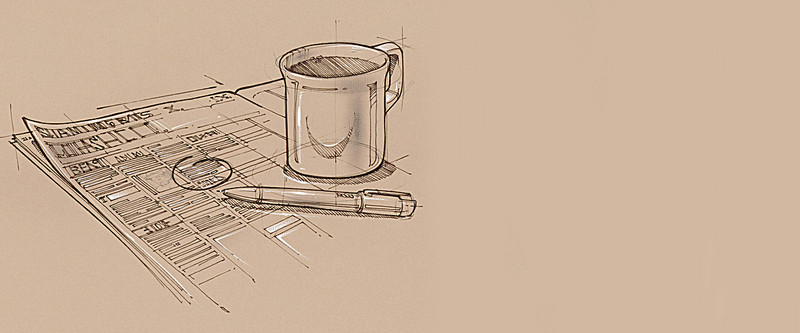 800x333 Glass Container Measuring Cup Drink Background, Sketch, Cup - Beaker Sketch