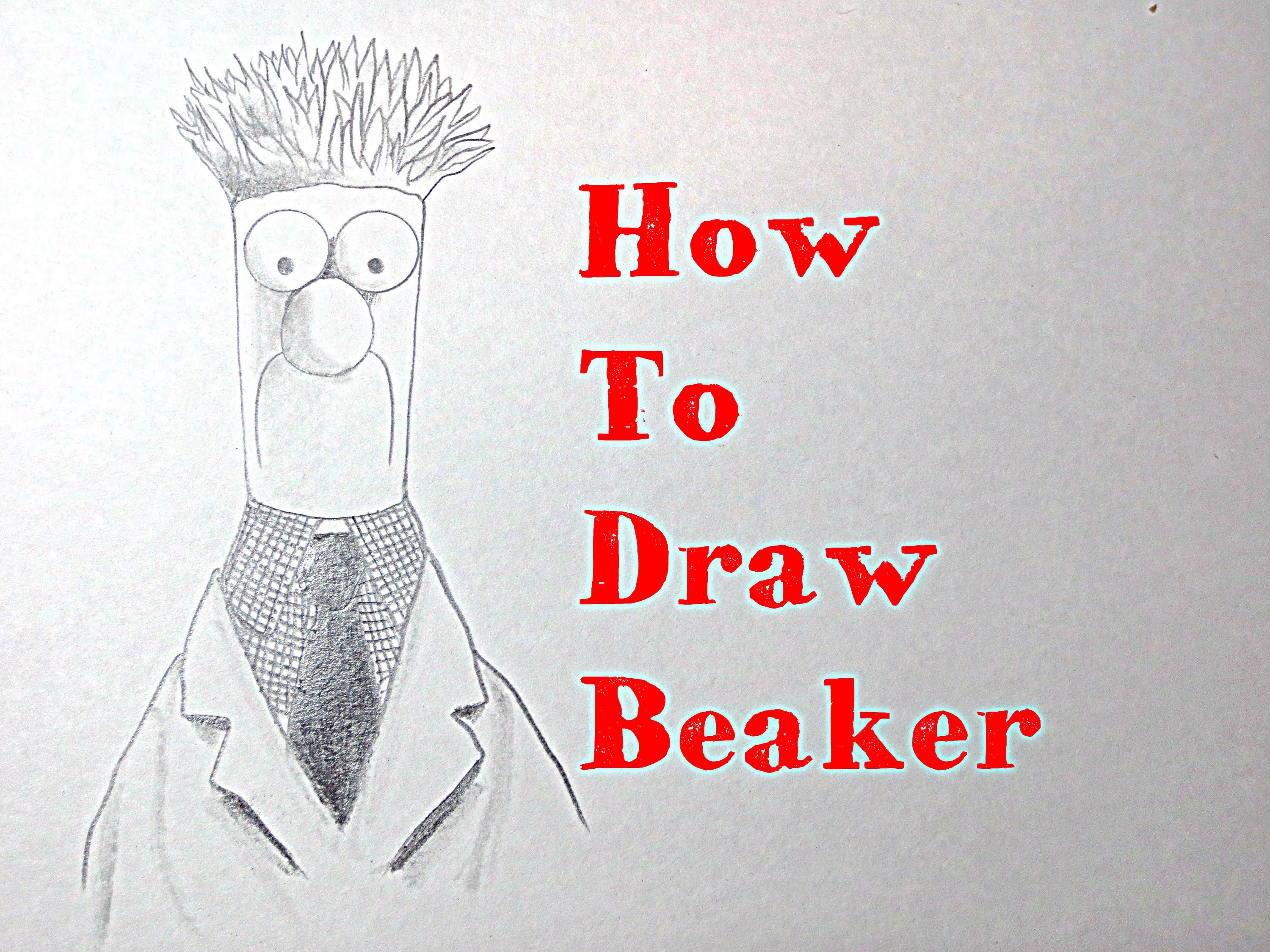 3000x2250 How To Draw Beaker From The Muppets - Beaker Sketch