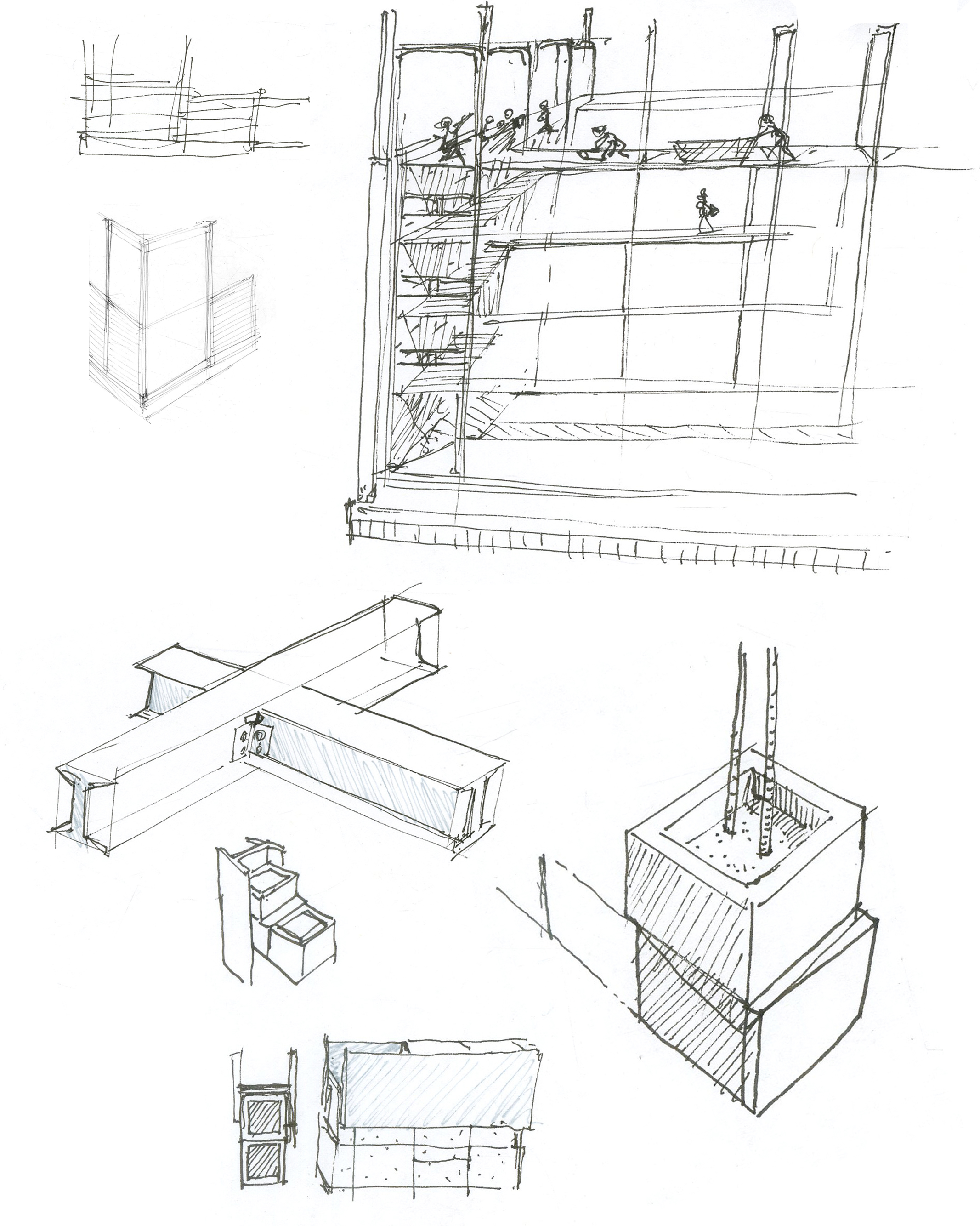 2133x2667 Band Building Sketches Sameer Rayyan - Beam Sketch
