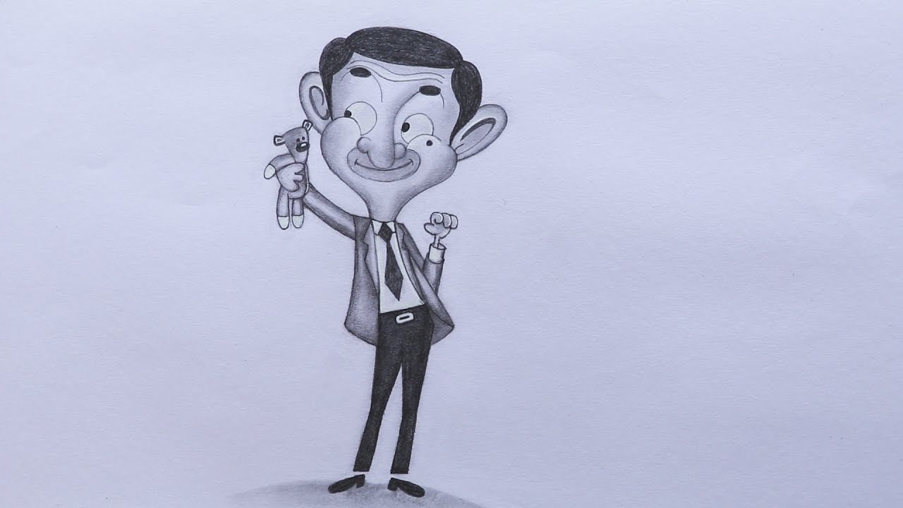 1280x720 How To Sketch A Mr Bean - Bean Sketch