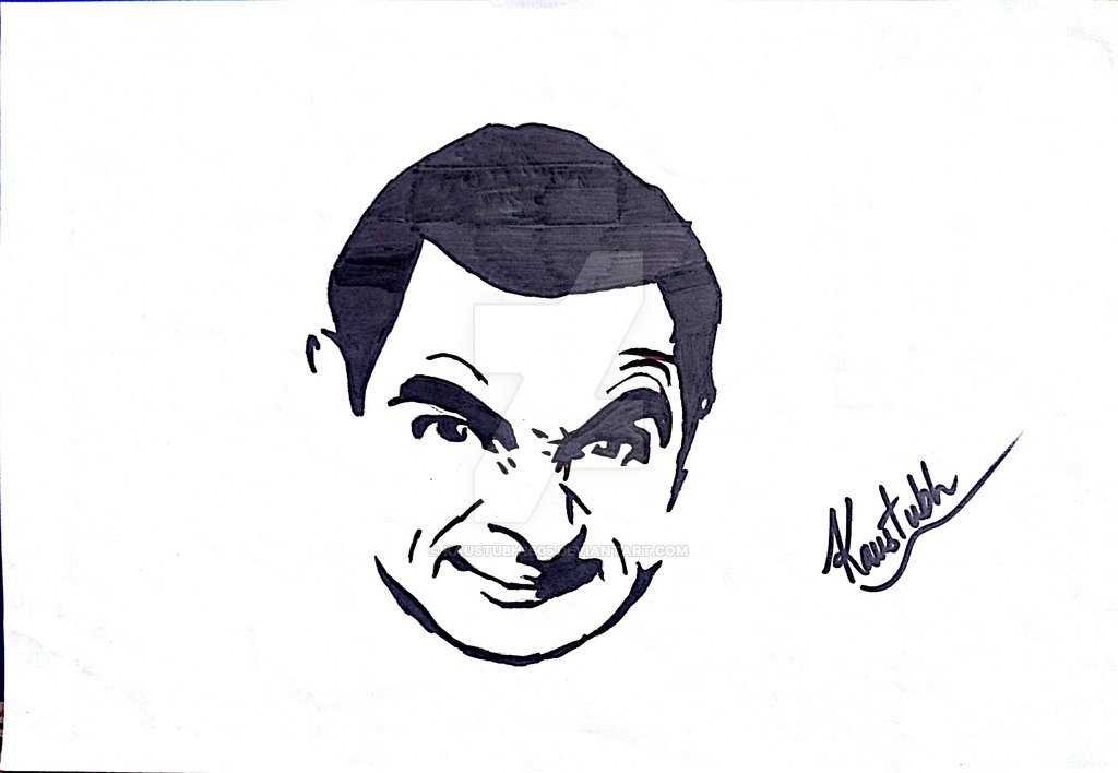 1024x708 Mr. Bean Sketch By Kaustubh1605 - Bean Sketch