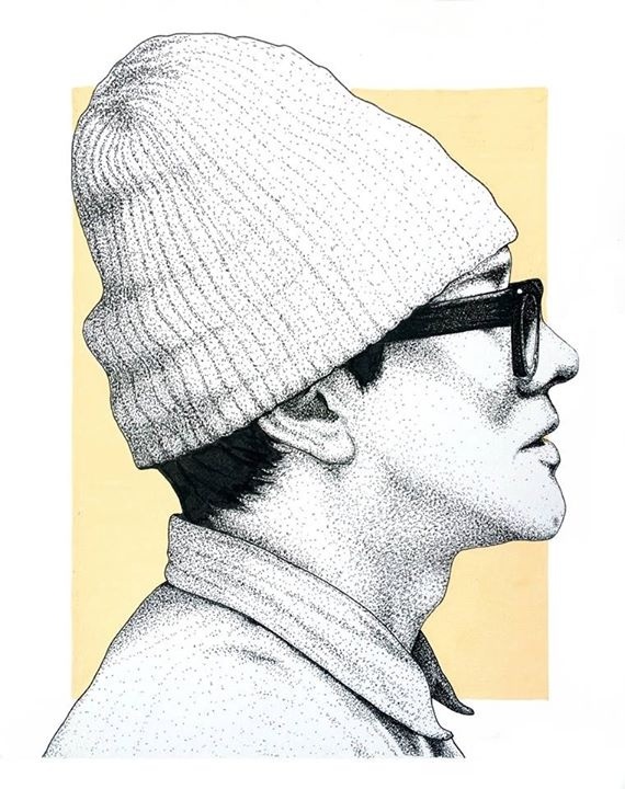 570x720 Best Beanie Portrait Illustration Drawing Ink Images On - Beanie Sketch