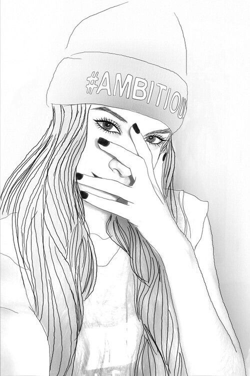 500x750 Girl - Beanie Sketch