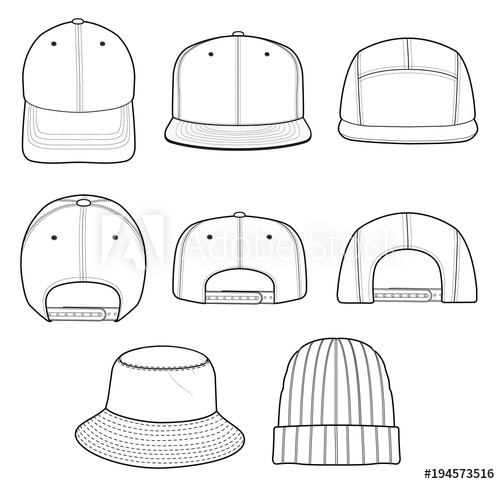 500x484 Hat Beanie Design 2018 Illustration Flat Sketches Template - Beanie Sketch