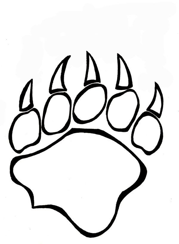 600x816 Bear Paw Coloring - Bear Claw Sketch