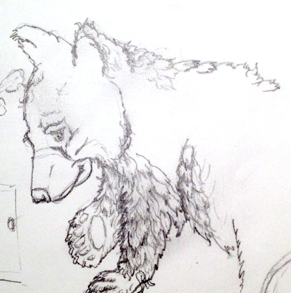 593x598 Bear Cub Sketch Jessica Linn Evans - Bear Cub Sketch