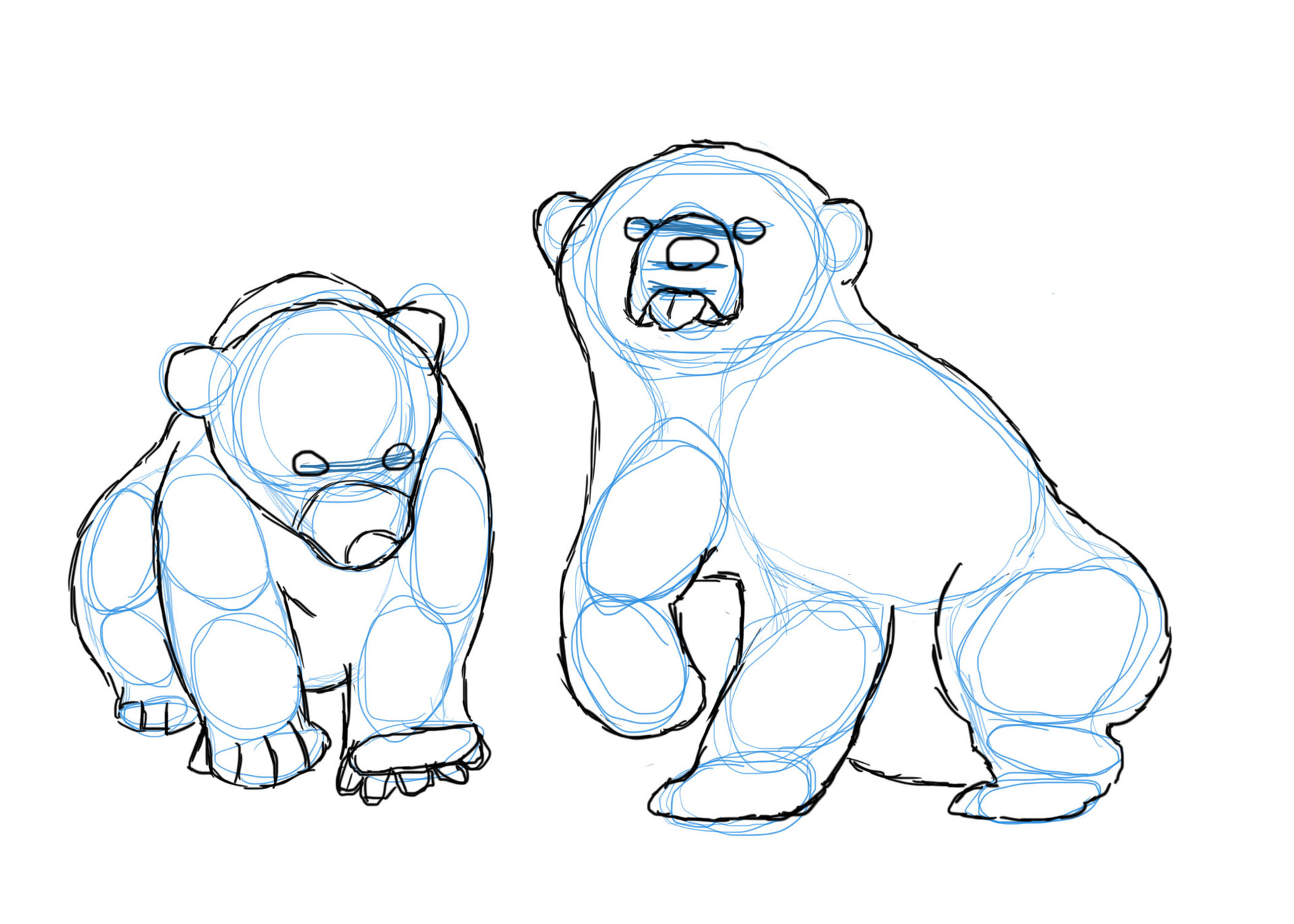 1920x1371 Artstation - Bear Cub Sketch