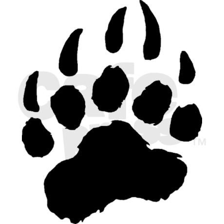 460x460 Black Bear Paw Aluminum License Plate Punchy Bear - Bear Paw Sketch