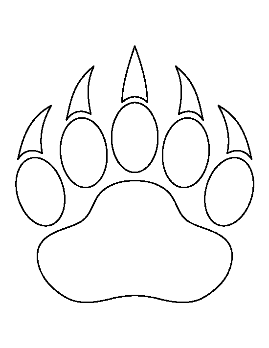 550x712 Pin By Muse Printables On Printable Patterns - Bear Paw Sketch