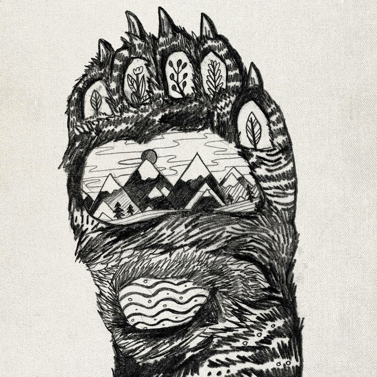 1200x1200 Sandra Dieckmann On Twitter High Five . . . - Bear Paw Sketch