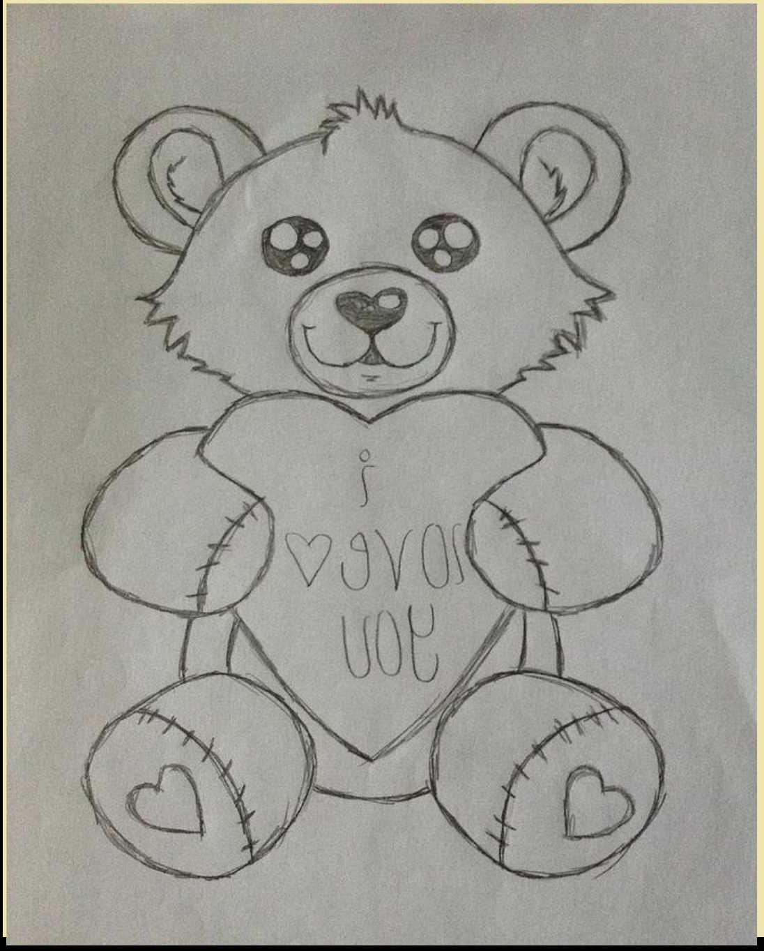1096x1363 Teddy Bear Pencil Sketch Painting Teddy Bear Pencil Drawing At - Bear Pencil Sketch