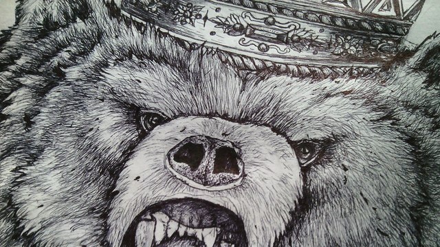 640x360 Grizzly Bear Art Tumblr - Bear Sketch Tumblr