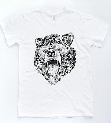 363x400 Bear Sketch Henna T Shirt Hipster Tattoo Tumblr Tee Indie Retro - Bear Sketch Tumblr