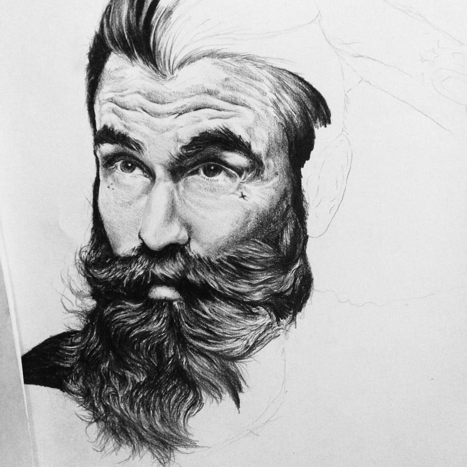 960x960 Beard Man ( Ricki Hall ) On Behance - Beard Man Sketch