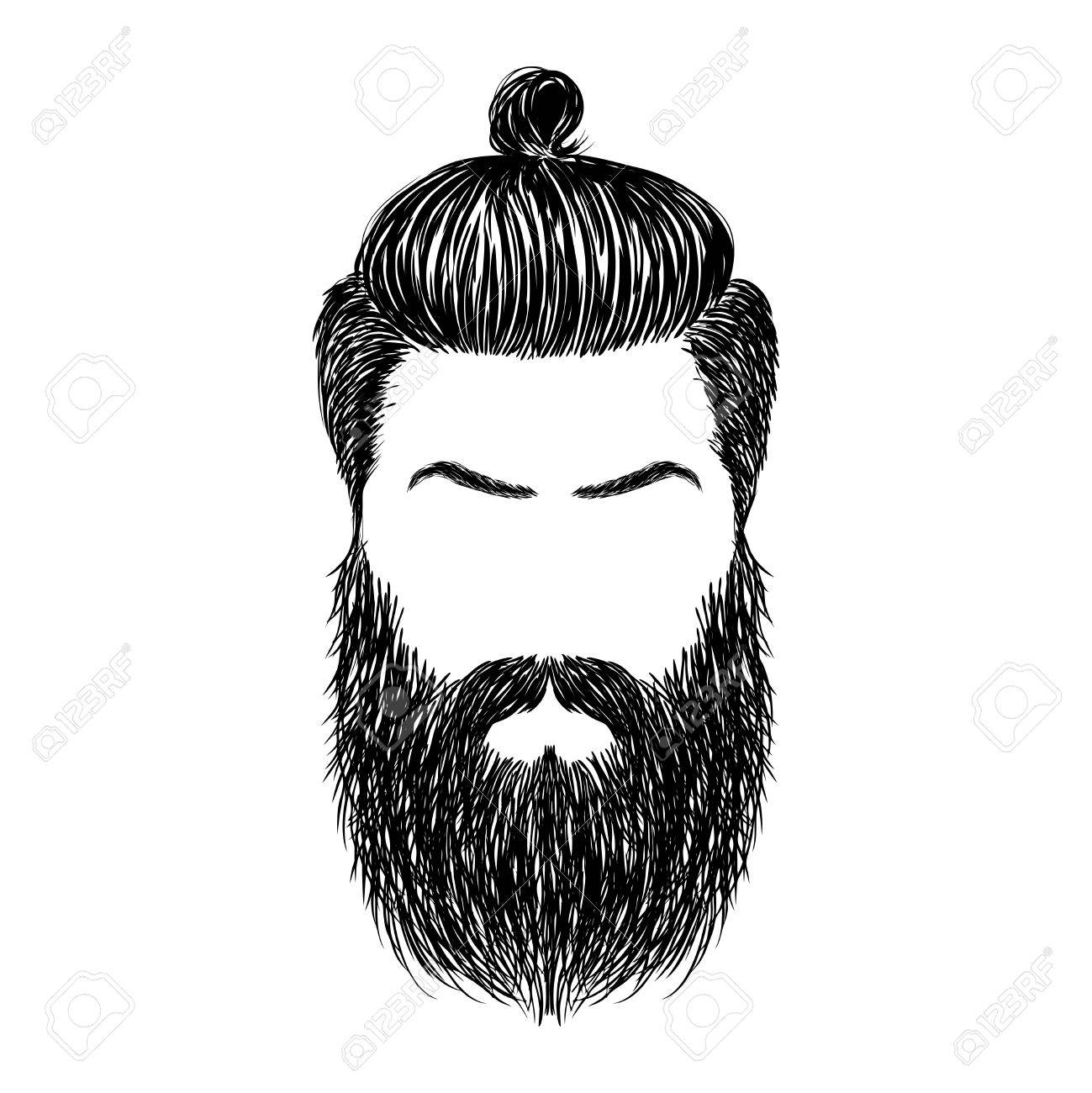 1299x1300 Collection Of Free Begirded Clipart Sketch. Download On Ubisafe - Beard Man Sketch