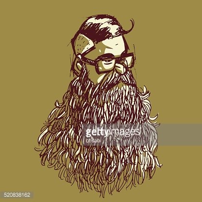 416x416 Hipster Man Beard Sketch Stlye Stock Vectors - Beard Man Sketch