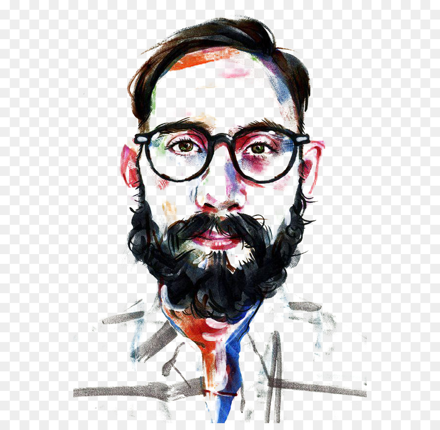 900x880 Tom Deslongchamp Beard Drawing Illustration - Beard Man Sketch