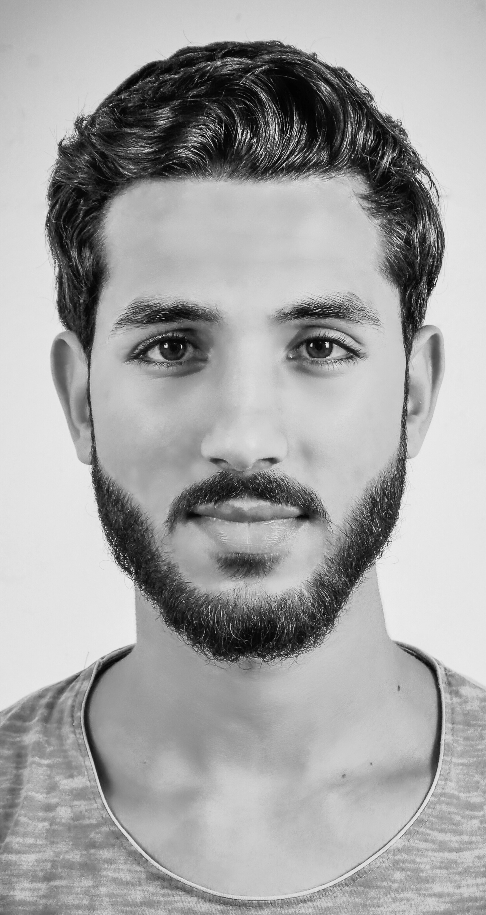 1631x3066 Free Images Man, Person, Black And White, Male, Portrait - Beard Sketch