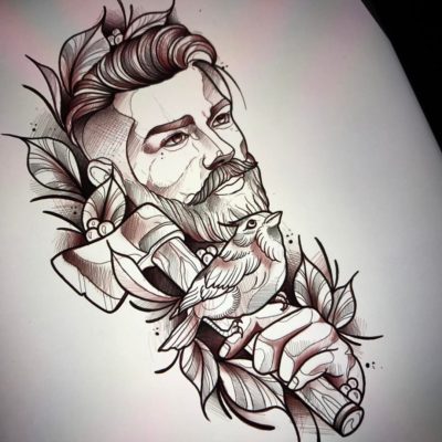 400x400 Sketch Art, Pencil Drawings Tag Beard Man Archives - Beard Sketch