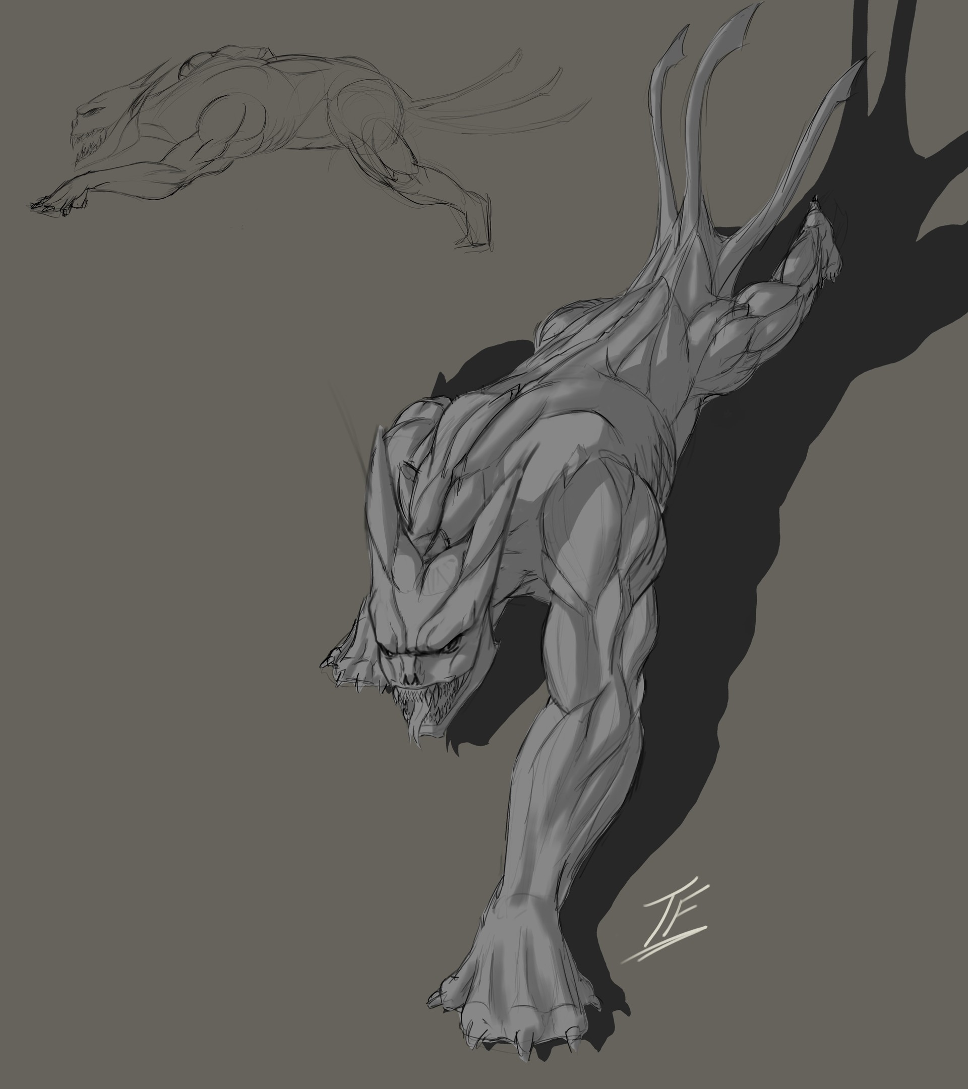 1920x2160 Timofey Fedorov - Beast Sketch