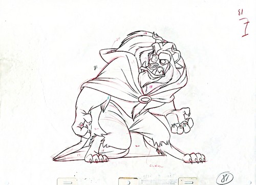 500x361 Walt Disney Figuren Bilder Walt Disney Sketches - Beast Sketch