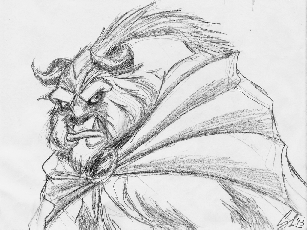 Beast Sketch at PaintingValley.com | Explore collection of Beast Sketch