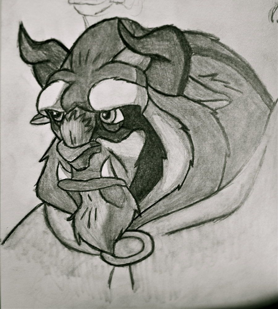900x999 Beast Sketch By Never To Old For - Beast Sketch