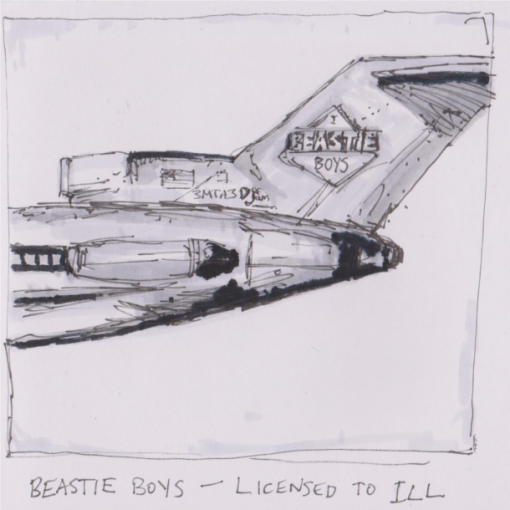 510x510 Beastie Boys Licensed To Ill Hand Drawn Album Covers - Beastie Boys Sketch