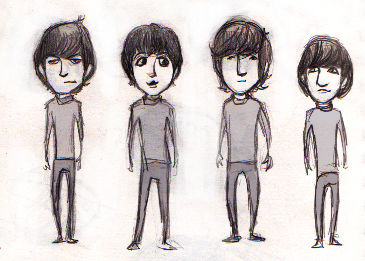 750x537 Beatles Sketch By Lorainesammy - Beatles Sketch