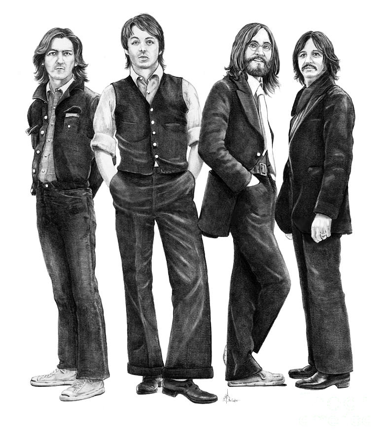 791x900 Beatles Drawing Drawing By Murphy Elliott - Beatles Sketch