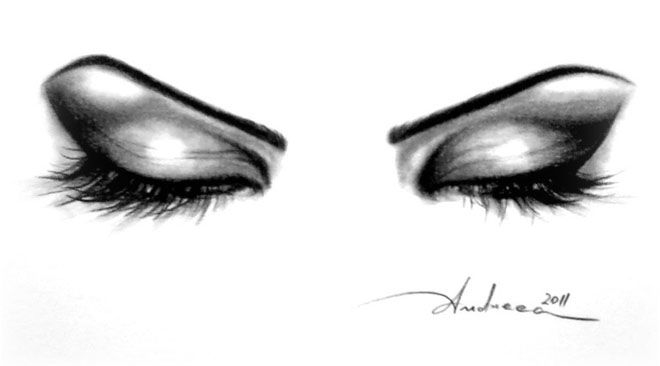 660x366 Drawn Eye Pretty Eye - Beautiful Eyes Sketch