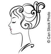 169x179 Beautiful Girl Face. Sketch Female. Vector Illustration. Beautiful - Beautiful Girl Face Sketch