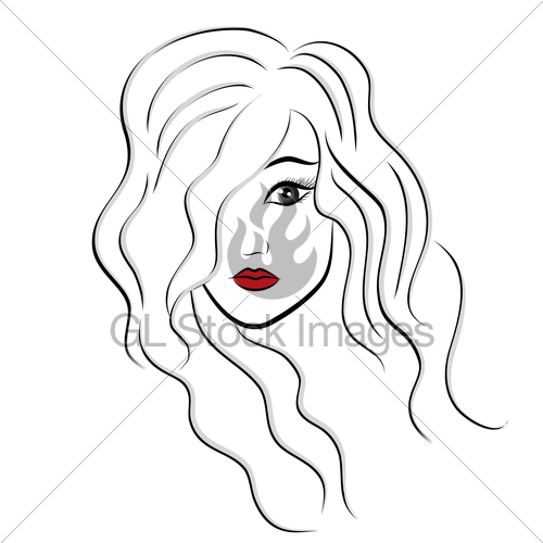 500x500 Beauty Girl Face Gl Stock Images - Beautiful Girl Face Sketch