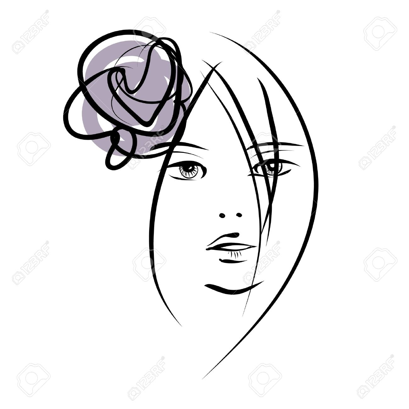 1300x1300 Gallery Beautiful Art Pictures To Sketch, - Beautiful Girl Face Sketch