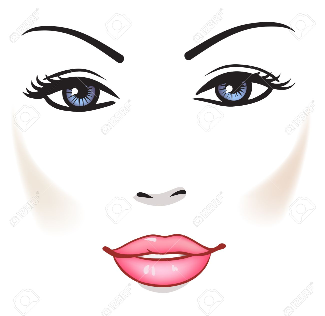 1300x1263 Collection Of Pretty Girl Face Drawing High Quality, Free - Beautiful Girl Face Sketch